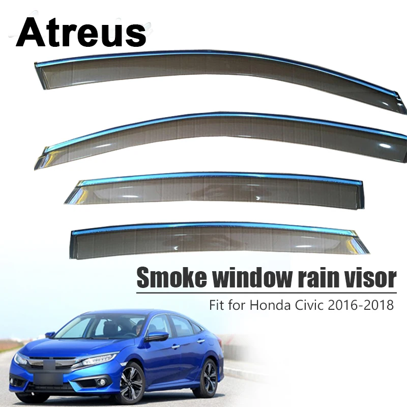 Atreus 4 шт. для Honda Civic 2016 2017 2018 автомобильные аксессуары дверь дым Окно