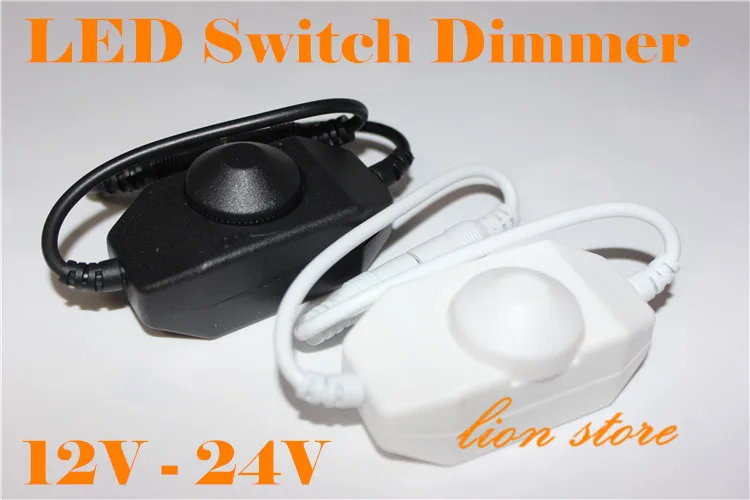 

1Pcs New Mini LED Brightness Adjust Switch Dimmer Controller for 3528 5050 5630 Single Color LED Strip Light 12V - 24V