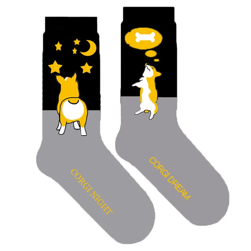 

starry night corgi socks original corgi puppy style 50 pairs/lot