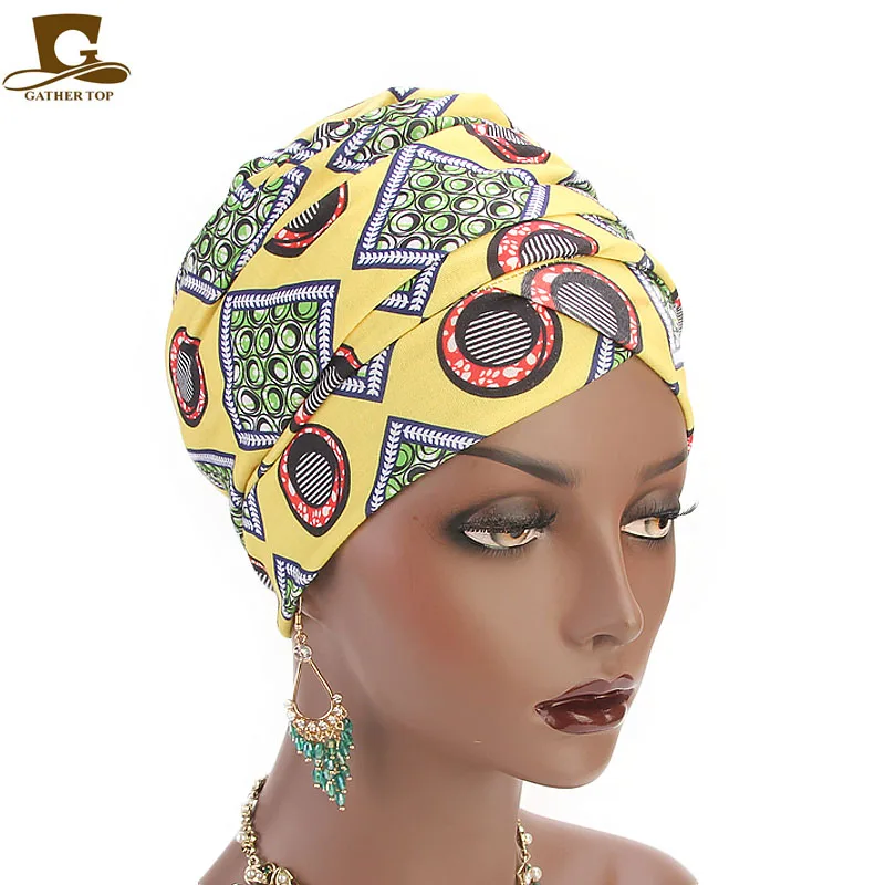 Женский многоцелевой Тюрбан повязка на голову африканская печать длинная повязка на голову Экстра мусульманский женский тюрбан на голову s хиджаб платок на голову