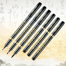 Знать 3 шт./лот Multi Функция каллиграфия ручка крюк линии рисунок эскиз ручка маркеры щеток для питания школы
