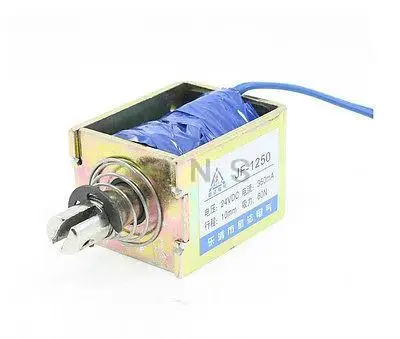 

DC 24V 360mA Push Pull Type Open Frame Solenoid Electromagnet 10mm 60N 13LB