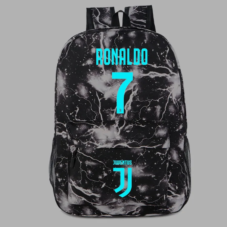

Cristiano Ronaldo Luminous Backpack for Teenager Boy and Girl Galaxy Start Schoolbag Flash Book Bag for Student Mochila Infantil