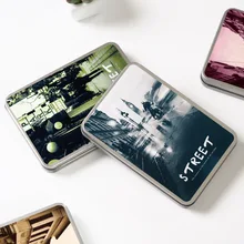 1 шт. ретро ветер город пейзаж Фотография поздравительная открытка Закладка памяти свободно Закладка Железный в коробке 36 листов