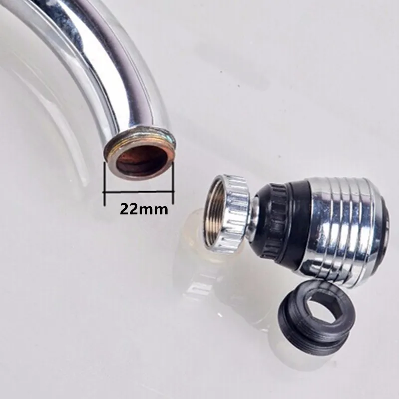aerator on the faucet head