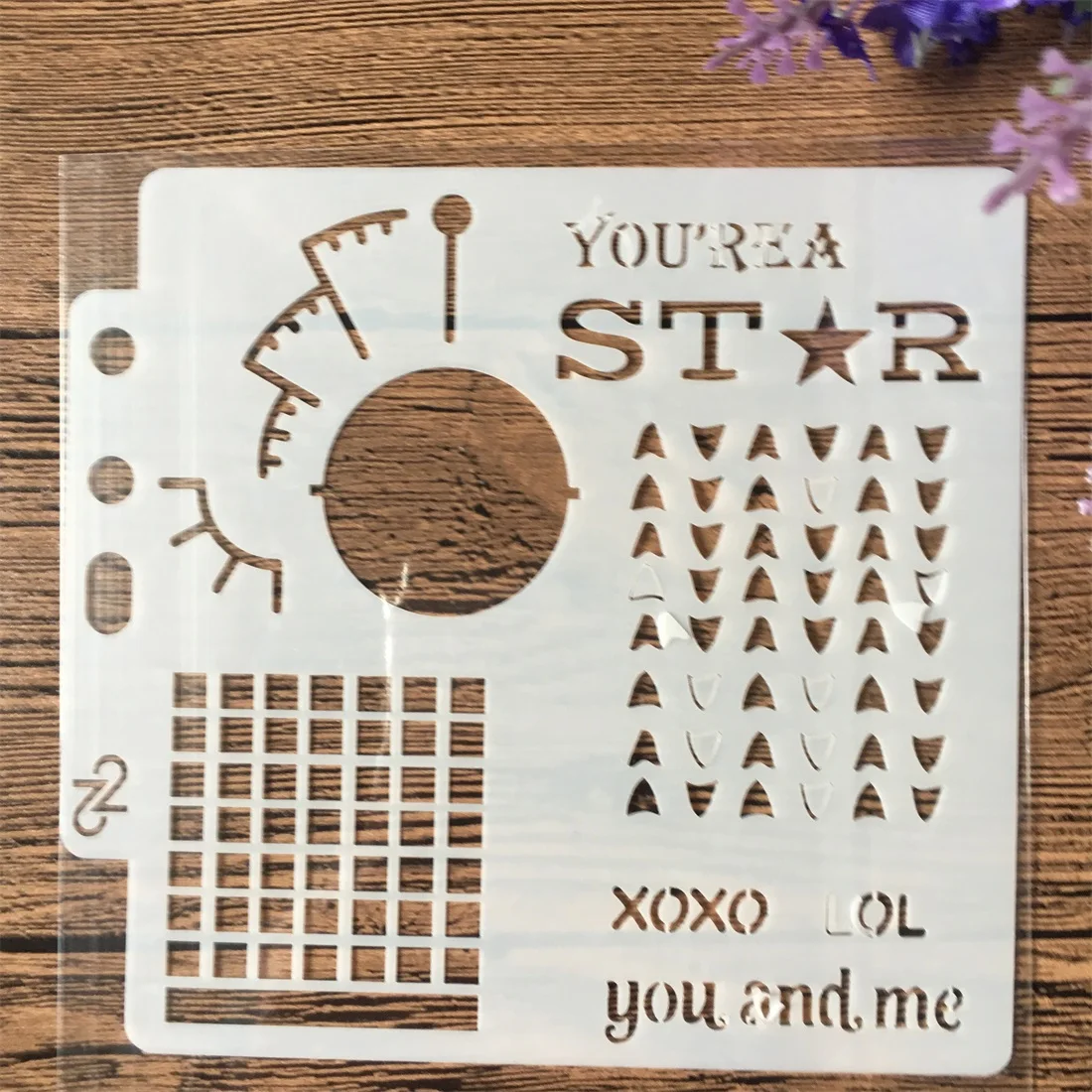 5inch Star Words Craft Layering Stencils Wall Painting Scrapbooking Stamping Embossing Album Decorative Paper Card Template | Дом и сад