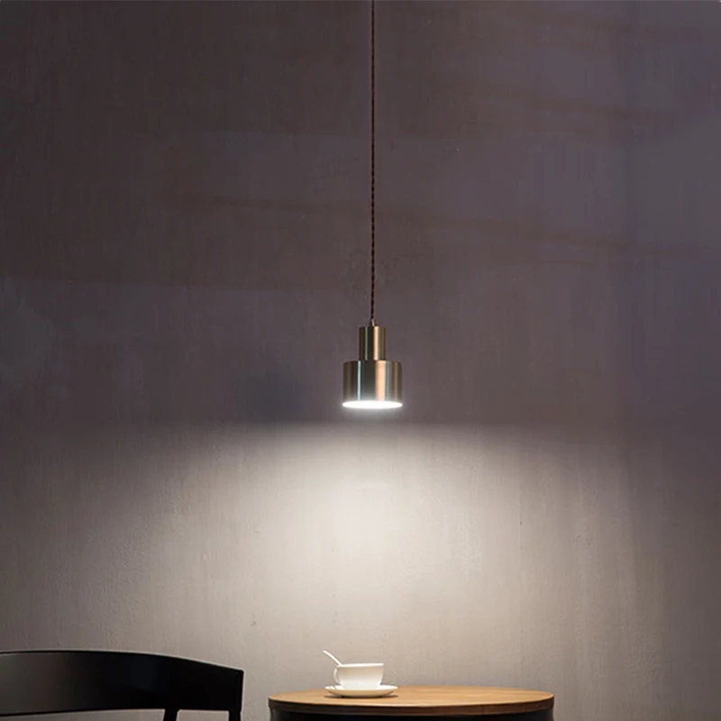 

Nordic Postmodern Led Pendant Light Cord Metal Copper Industrial Hanglamp Bedroom Kitchen Bar Design Pendant Lamp Loft luminбria