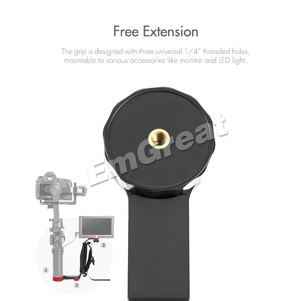 Zhiyun Official Crane 2 Gimbal Accessories L Bracket TransMount Mini Dual Grip for LED Light/Microp