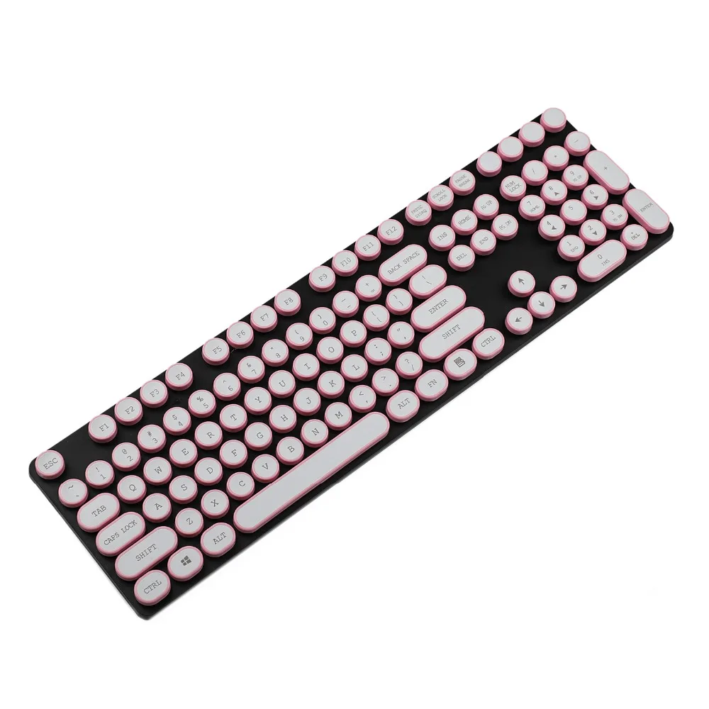 108 ключ пишущая машинка ABS Набор ключей белый черный розовый синий золотой обод для MX переключатели механическая клавиатура