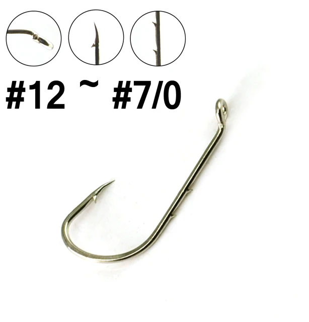 100pcs lot down eye baitholder fishing hook size 1 0 2 0 3 0 4 0 5 size 1 hook
