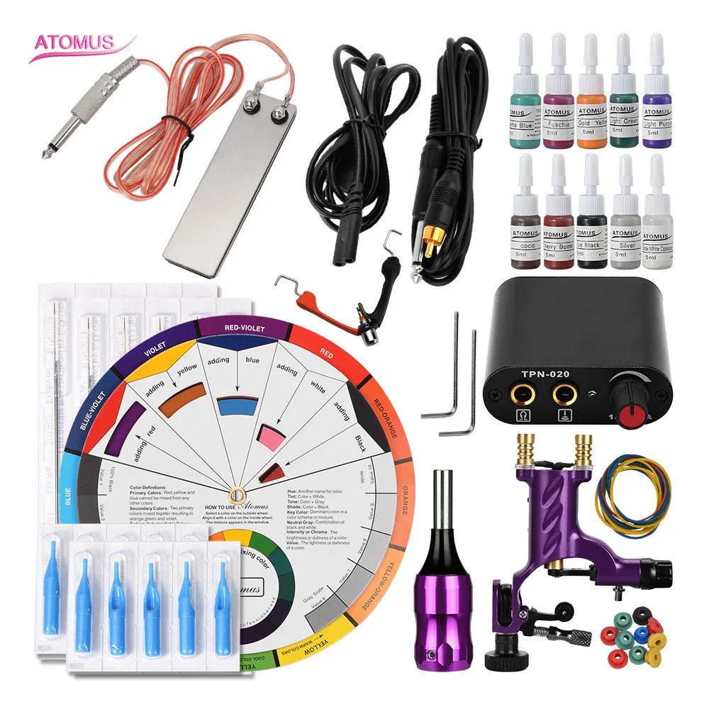 

Rotary Tattoo Machine Tatouage Set Machine Tatuajes Complet Professionnelle De Bobinas Tattos For Beginners Rotary Studio Kits