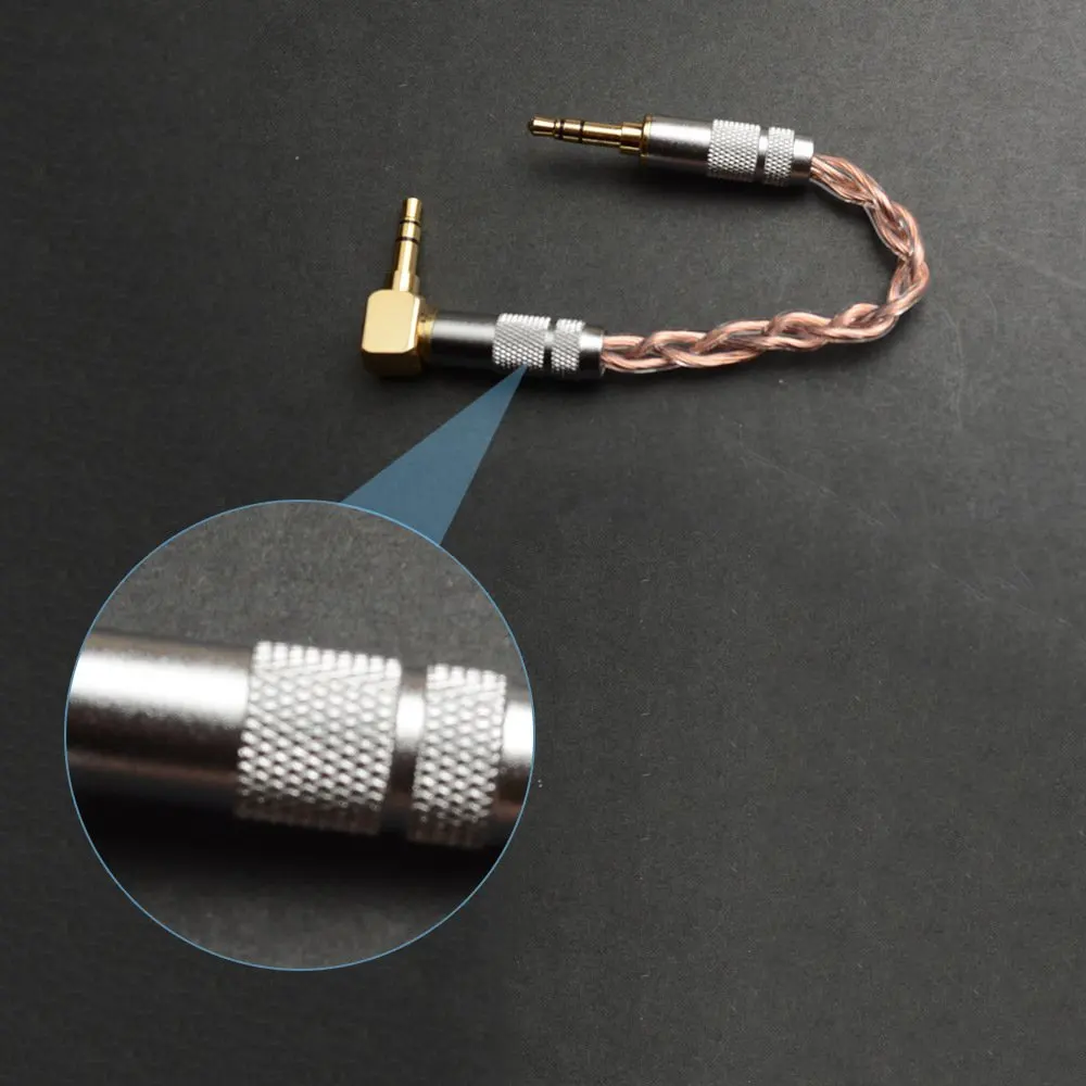 OKCSC Male to Male Audio Stereo Cable AUX Connection 3 5 mm jack For Headphone Amplifier L Type one side