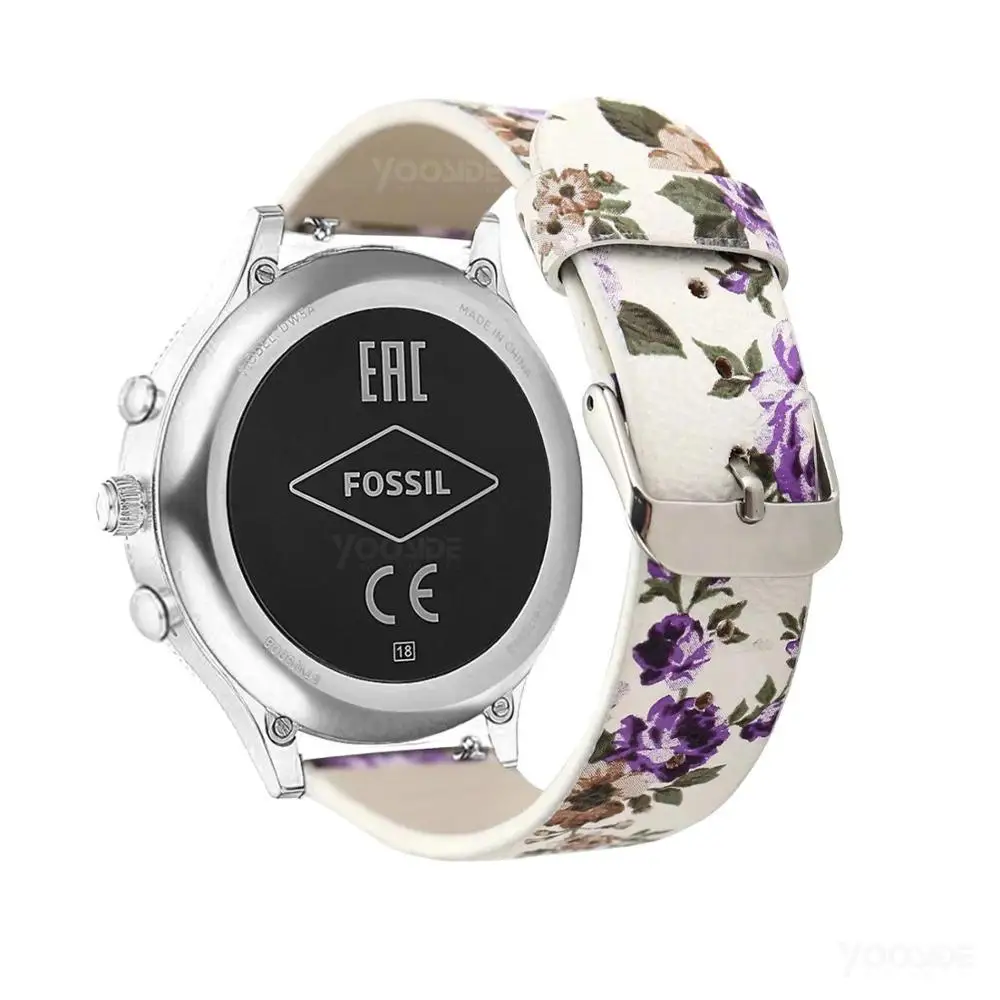 Ремешок для часов Fossil Q Venture кожаный браслет Gen3/Gen4 HR/женский спортивный 18