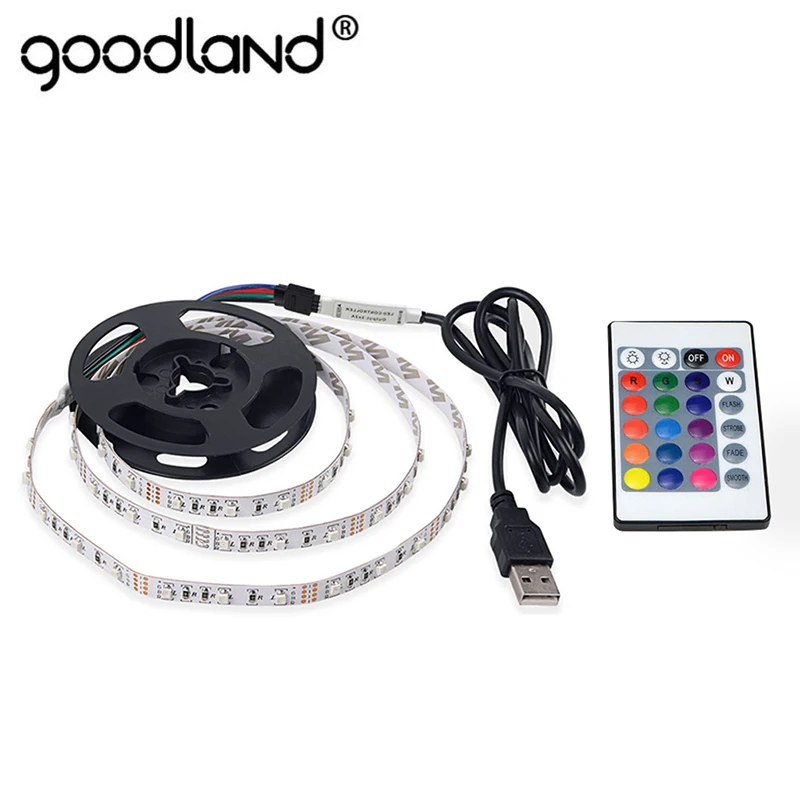 

USB LED Strip Light DC5V SMD3528 RGB LED Strip Flexible Diode Tape Neon Ribbon 50CM 1M 2M 3M 4M 5M TV Background Lighting