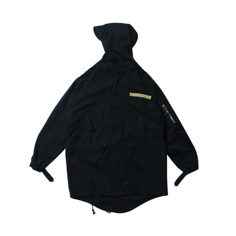 Ветровка мужская длинная секция Корейская версия красивый прилива брендовая куртка оснастка куртка весна и осень