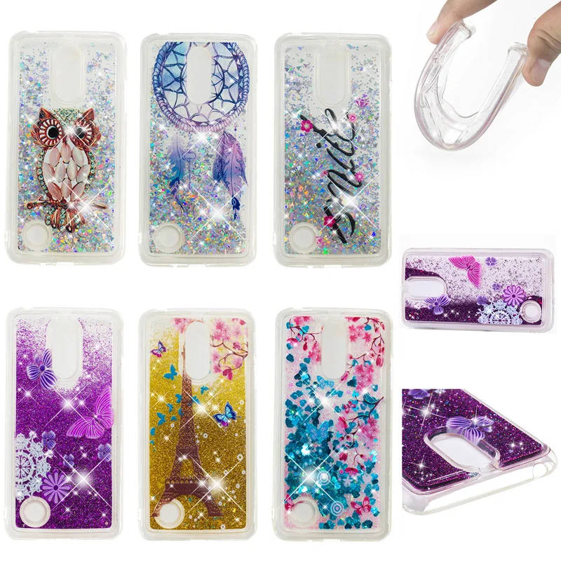 

Glitter Quicksand Soft TPU Silicone Phone Case Cover Shell Coque for LG Q8 V20 V30 LS777 STYLUS3 K4 K8 2017 EU US K10 2017 2018