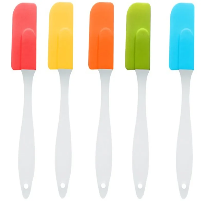 4YANG 1Pc Pastry Tools Silicone Spatula Baking Scraper Cream Butter Handled Cake Spatula Cooking Cake Brushes Kitchen Utensil