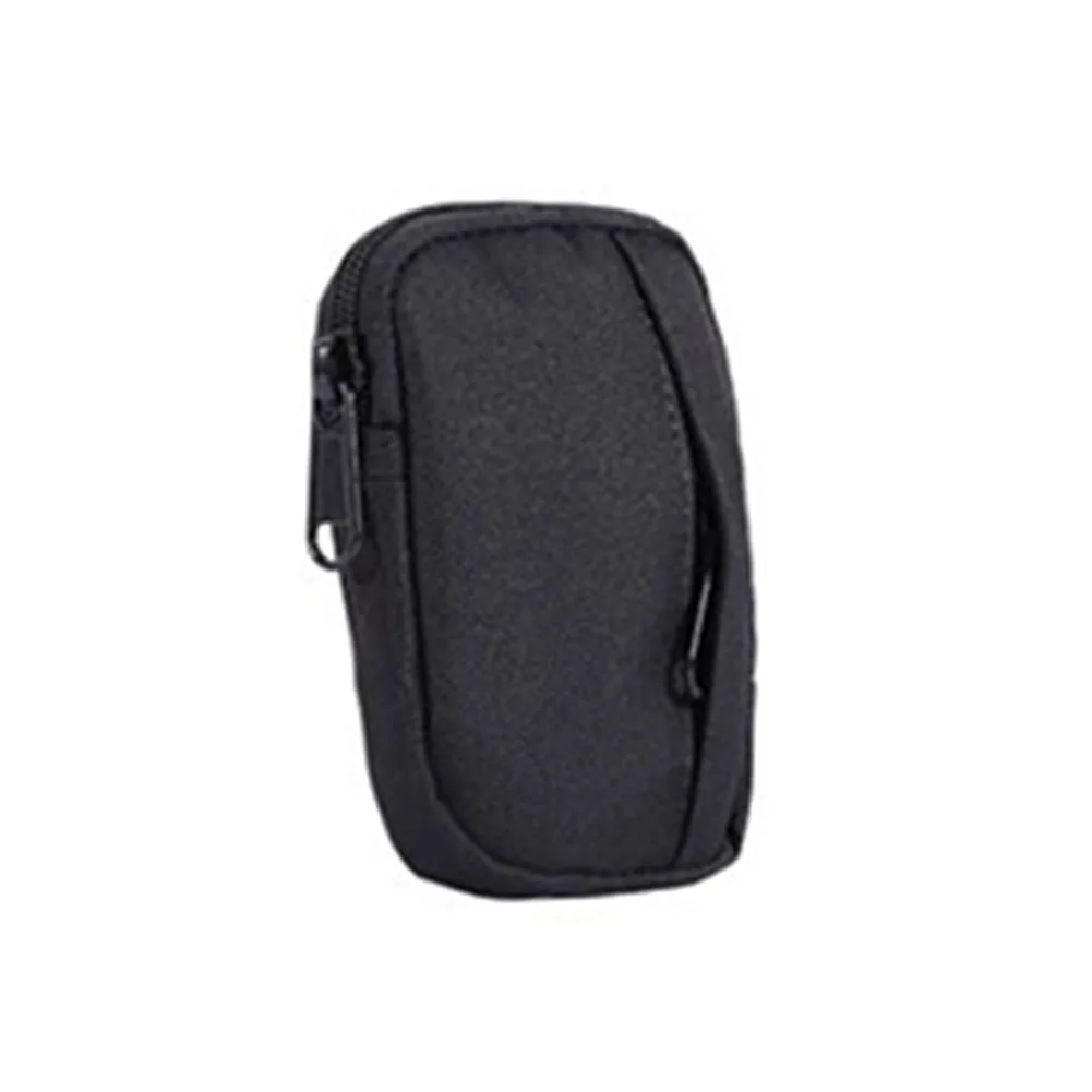 Black Unisex Pouch Camping Hiking Camouflage Zipper Coin Purse Small Waist Bag Military Nylon Practical Hunting Wear Resistant Outdoor - Цвет: Black