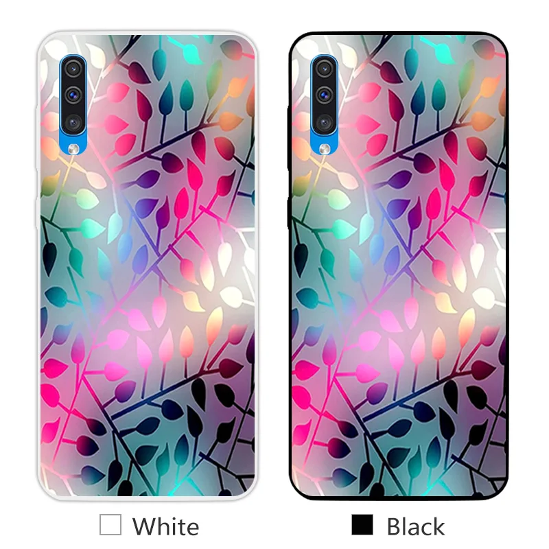 10 6," для samsung Galaxy A50 прозрачные чехлы для телефона ультратонкие модные окрашенные для Galaxy A505 A505F Мягкий ТПУ Силиконовый противоударный чехол - Цвет: 10