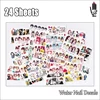 Nail 24Sheets/Lot Mixed 24 Designs Full Cover Colorful Cute Girl Nail Art Water Sticker Decal For Nail Art Decoration 24-14 1
