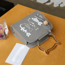 Женская сумка-мессенджер в виде животного, сумка через плечо с рисунком кота кролика