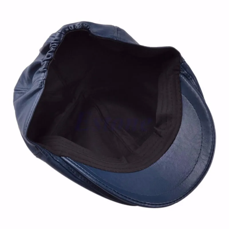 Мужская кепка плюща искусственная кожа баннет газетный берет таксиста в стиле Гэтсби, плоская шляпа для гольфа