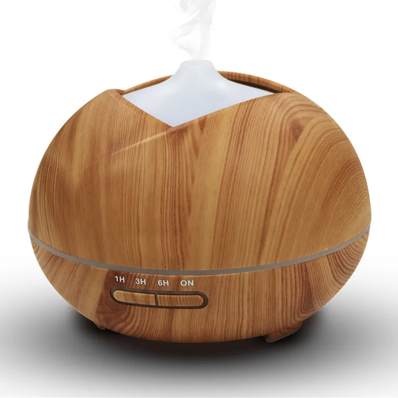 Aroma Diffuser Wood Grain Cool Mist Humidifier 450ml