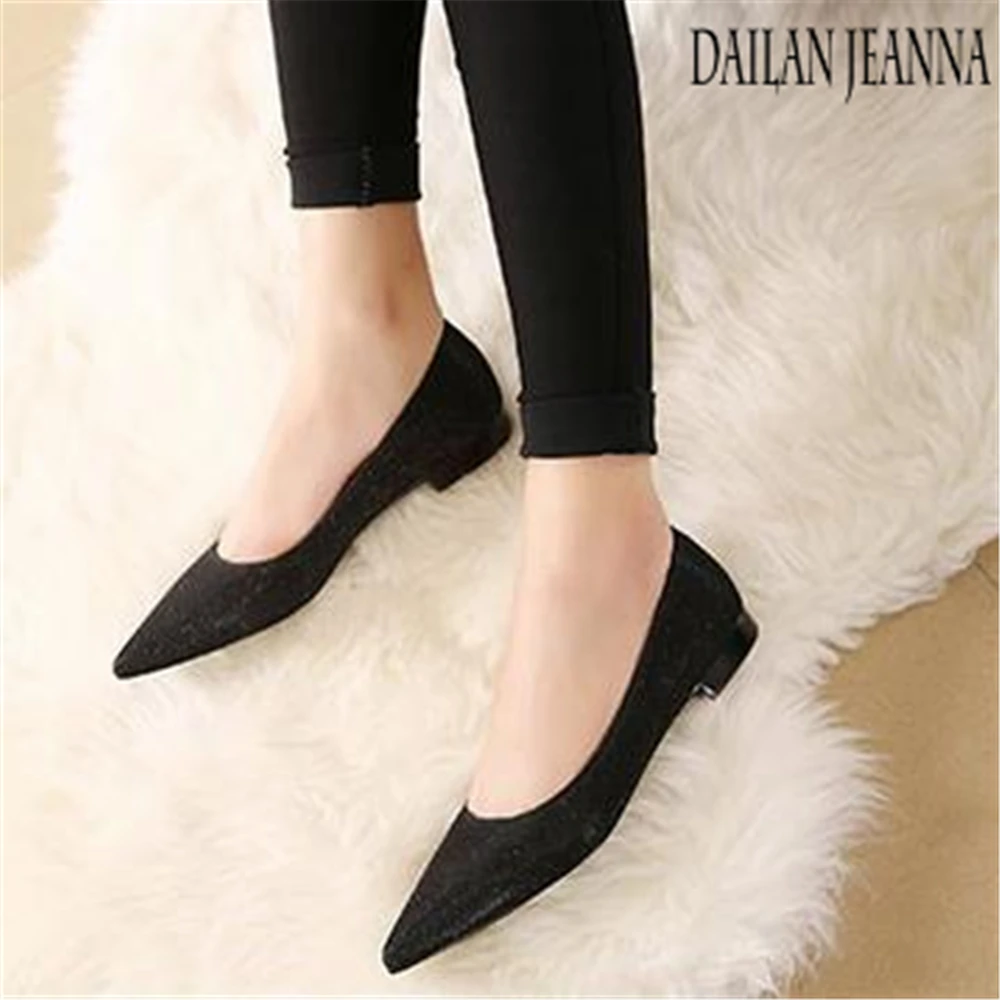 

European style stars with style new shoes female Women's shoes silver sequins pointed joker shallow flat shoes boat documentary