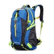 Vente chaude Grande Capacité Sac À Dos Militaire Béquille Sac À Dos Étanche Nylon Voyage Packs 40L Bolsas Mochila Bleu XA735C