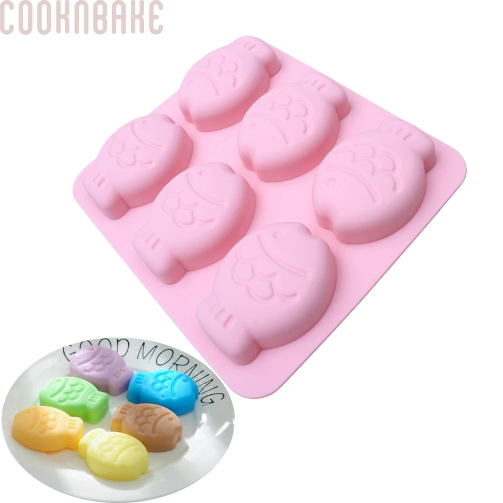 

COOKNBAKE DIY Silicone Cake Mold The Shape of Fish Handmade Soap Mold for Cake pastry Mould Jello cake bakeware tools CDL-018