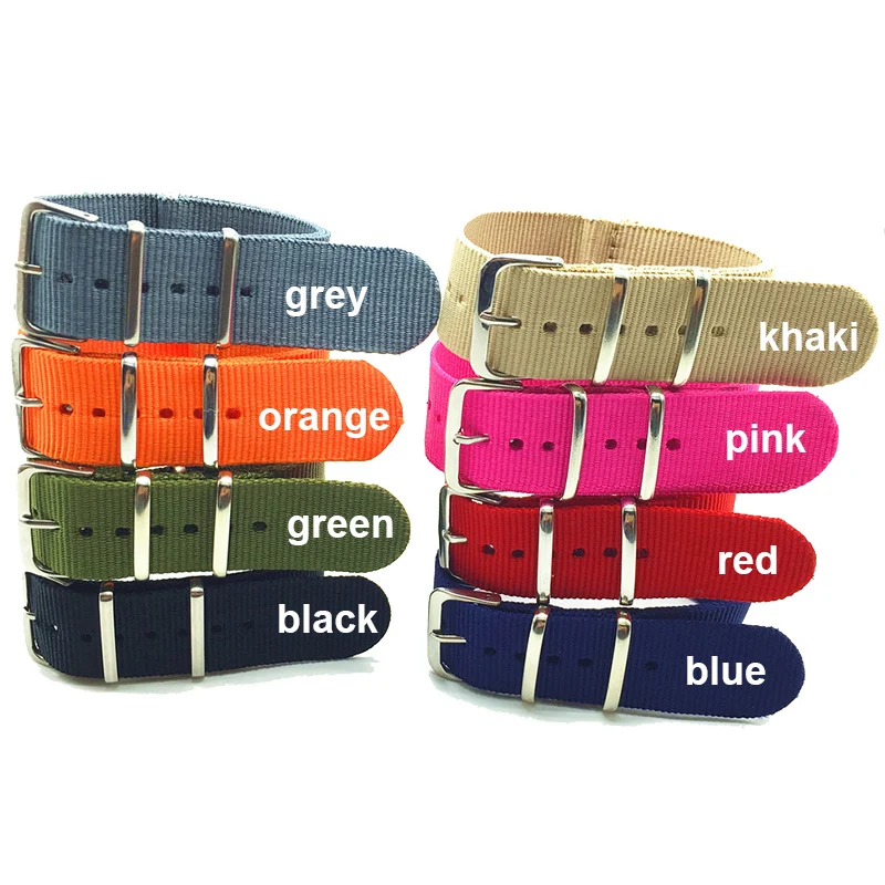 

Dropshipping Nylon Nato Strap 20mm Watch Band 12 14 18 20 22 24mm Watchband Replacement Strap Watch Accessories