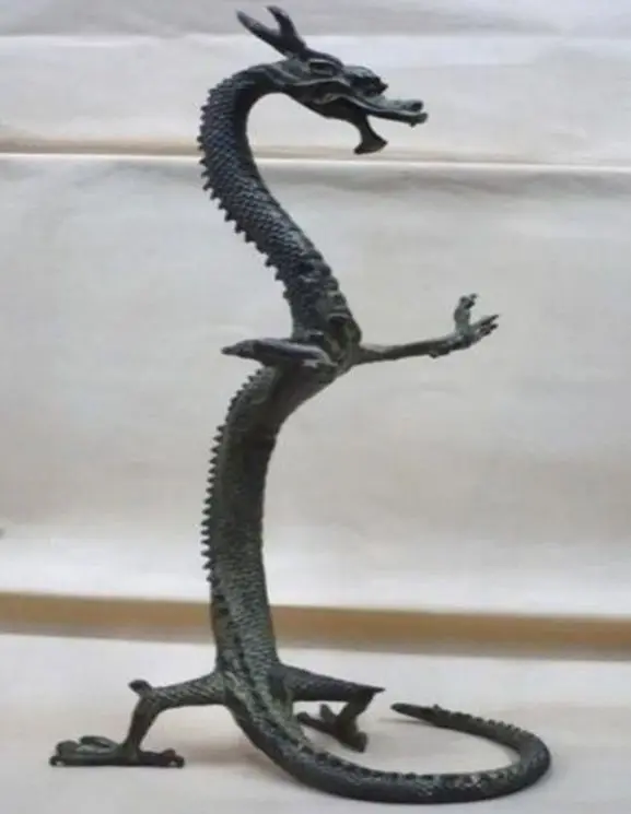 

Rare handmade Bronze Dragon Statue of Chinese characteristics free shipping