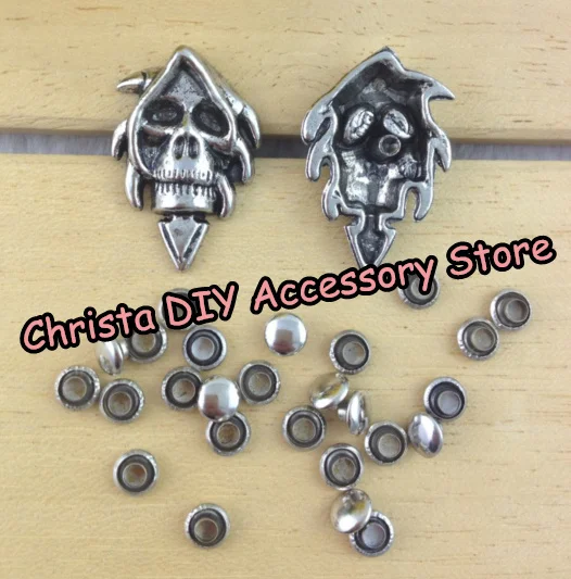 5 компл./Лот 20*30 мм модный Череп Death Stud панк шипы Band DIY заклепки искусственная