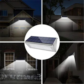 

Hot 48LED Solar Radar Motion Sensor 700lm Aluminum Solar Outdoor LED Lamp Garden Home Corridor Path Door Wall Light Waterproof