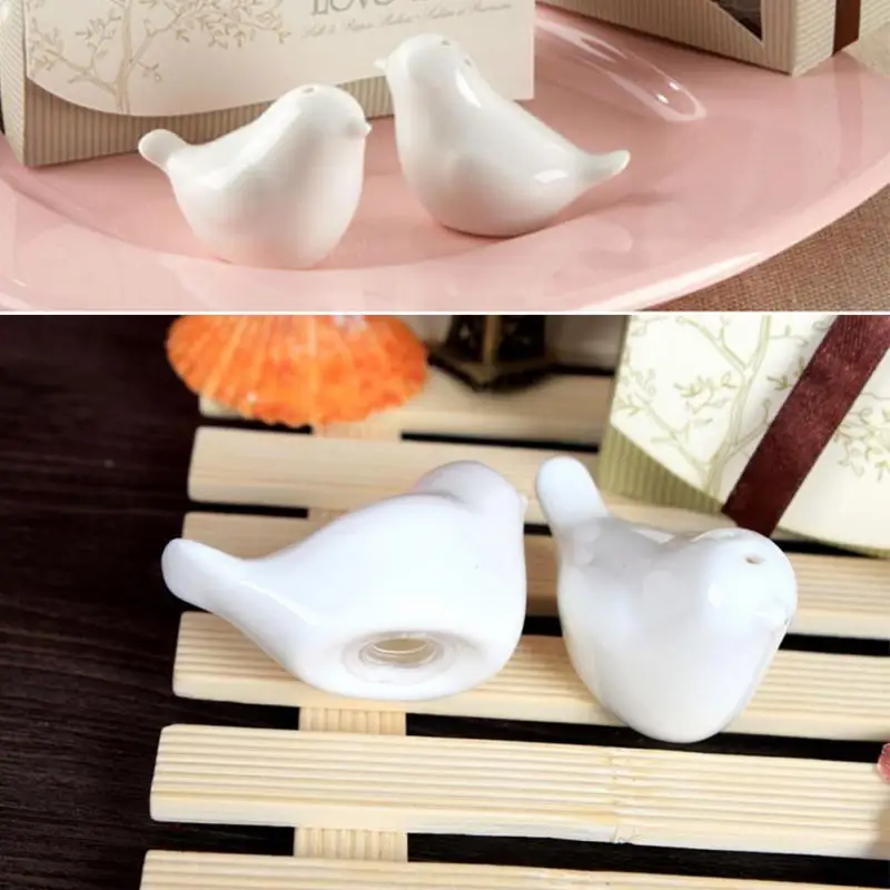 2 шт./лот Лидер продаж керамическая влюбленными птицами в форме соль перец