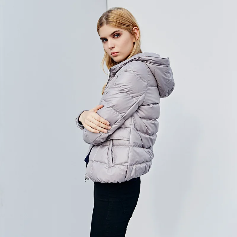 Tcyeek зимнее пуховое пальто для женщин, 90% белый утиный пух, женская одежда, короткие парки, теплая верхняя одежда с капюшоном, куртки LWL1173