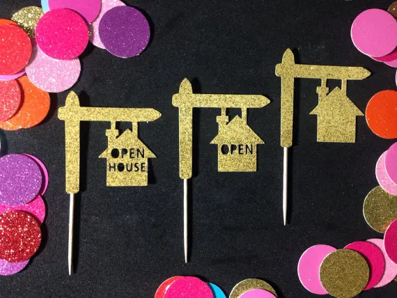 Блестящие топперы для кексов вечеринки в честь рождения девичника свадьбы