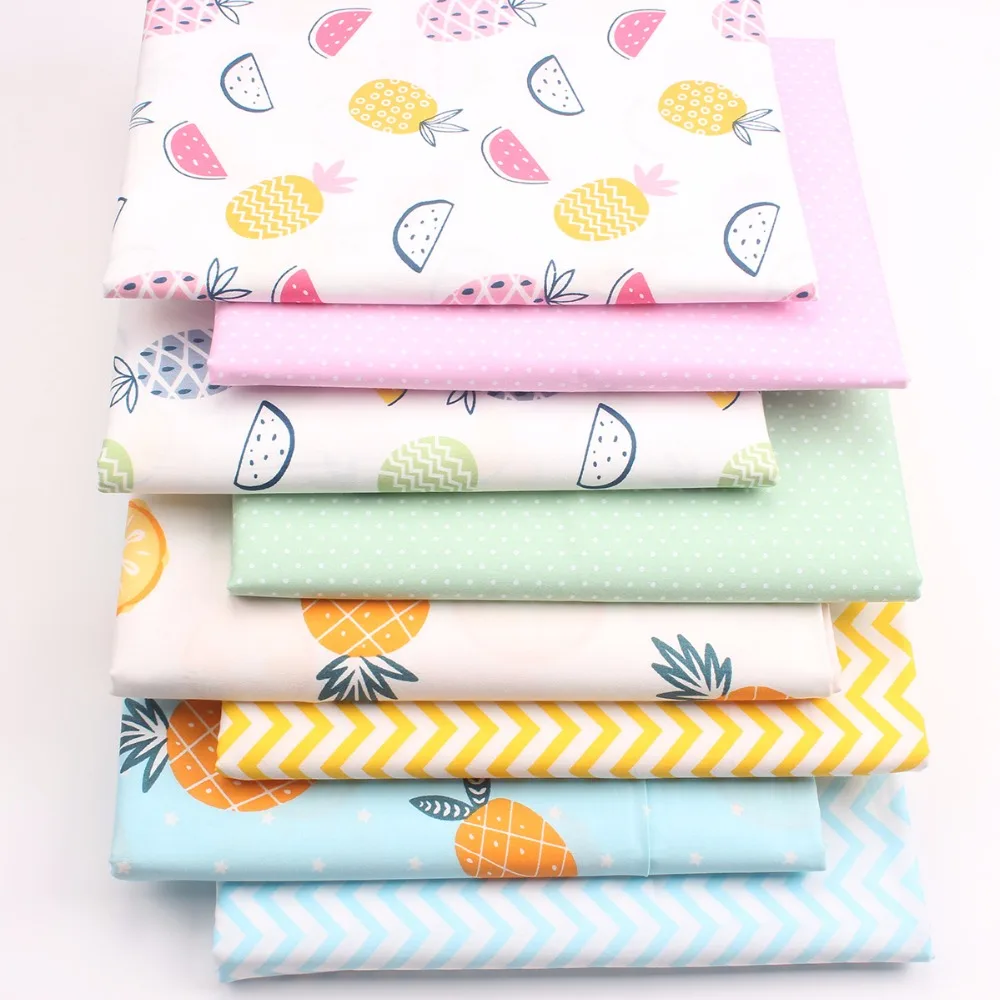New 8pcs /lot 40*50cm Cotton fabric for sewing tablecloth dress tissu