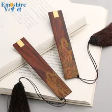 Ретро Закладки S комплект Выпускной подарок эбенового дерева Закладки S китайский Стиль креативный подарок красного дерева Закладки логотип M033