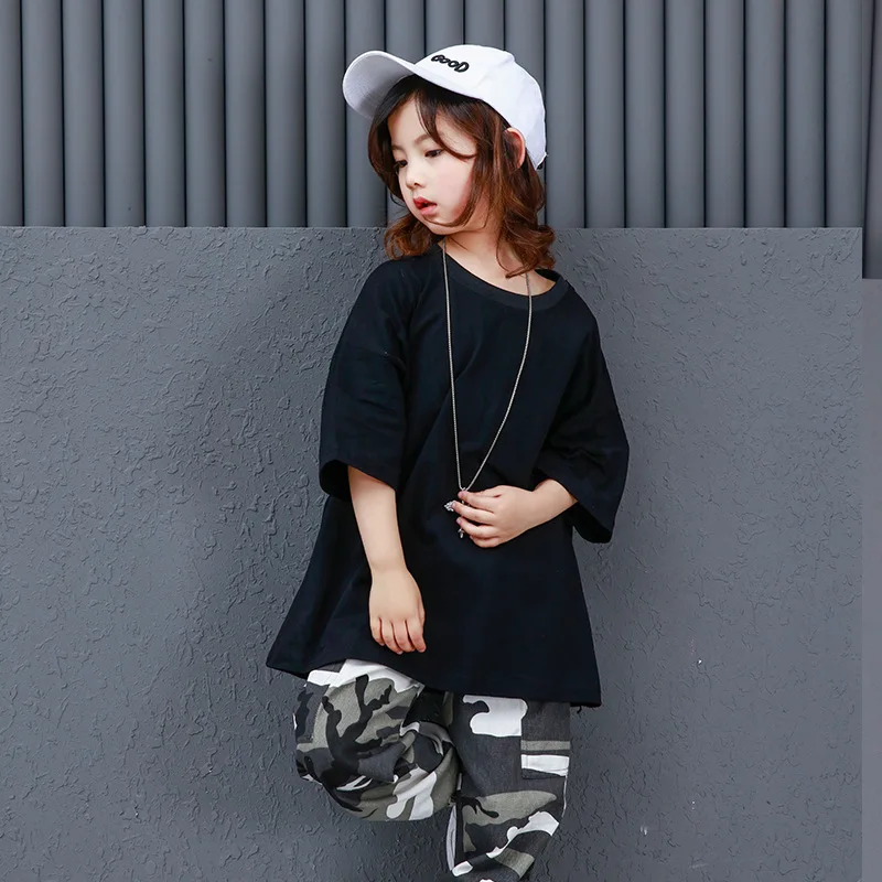 Camouflage Pants Ballroom Jazz Hiphop Street Dance Clothes Suits Children Hip Hop Dance Costumes Kids Boys Girls Women Men