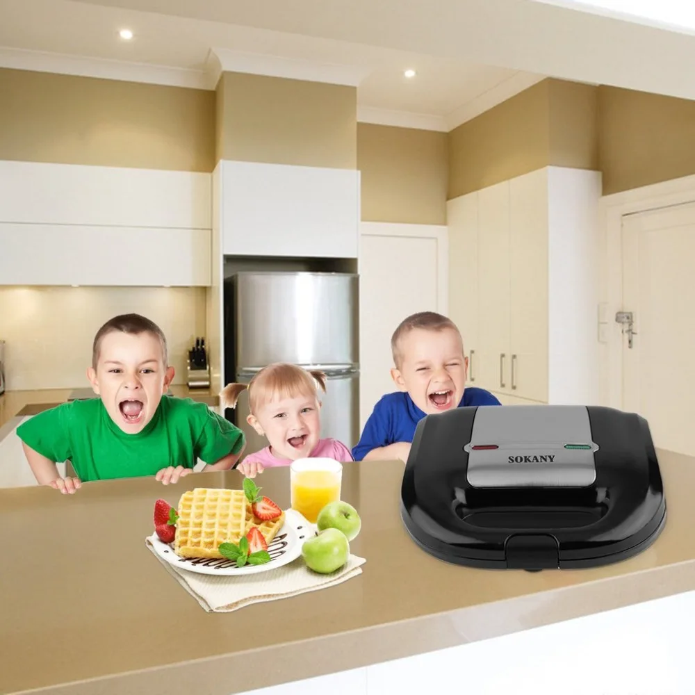 

Household Electric Waffle Maker Non-Stick Plate Waffle Making Machine Multifunctional Double Sided Frying Pan