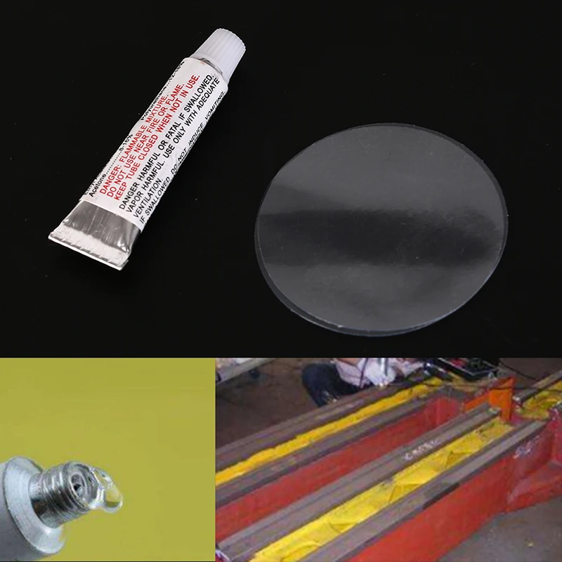 

1set (1xglue + 2xpatches/set) Swimming PVC Adhesive Inflatable Repair Glue Tube Patch Boat Yoga Ball