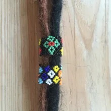 2 шт бисером эластичный дредлок Dread волос оплетка бисера манжеты клип