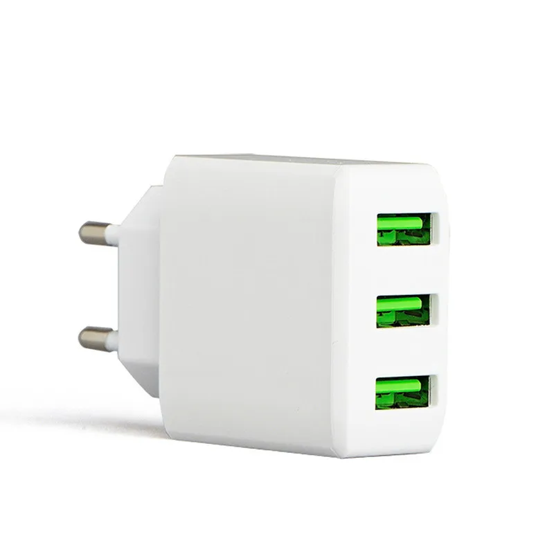 3 портовый 5 В/3A умный дорожный USB адаптер для зарядного устройства настенный