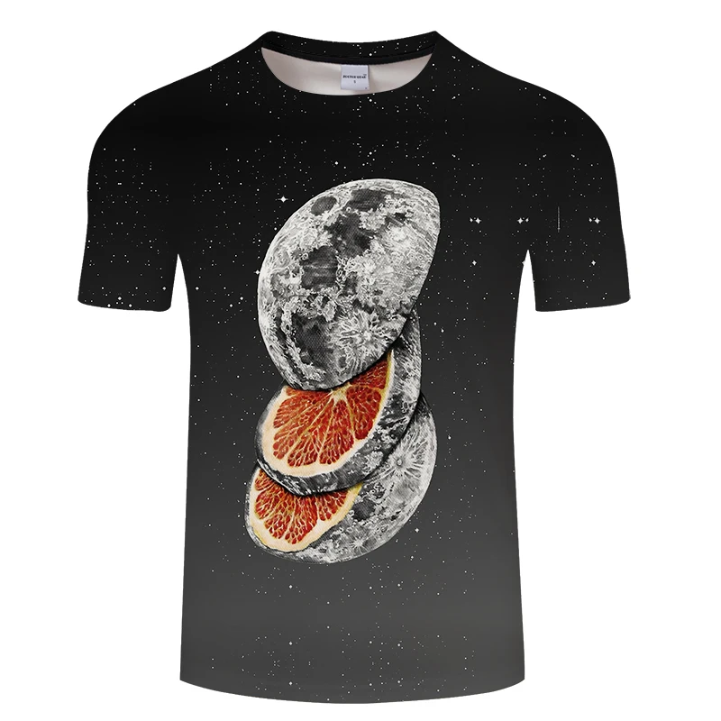 

Lemon Moon Pattern Print Men's 3DT Shirt Summer Casual Short Sleeve T-Shirt