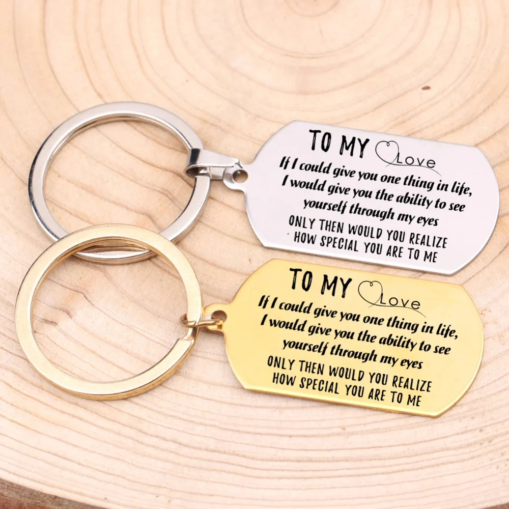 

For My Love Keychain"How Special You Are To Me"For Valentines Day Birthday Boyfriend Gift Holder Hand Stamped Key Pendant