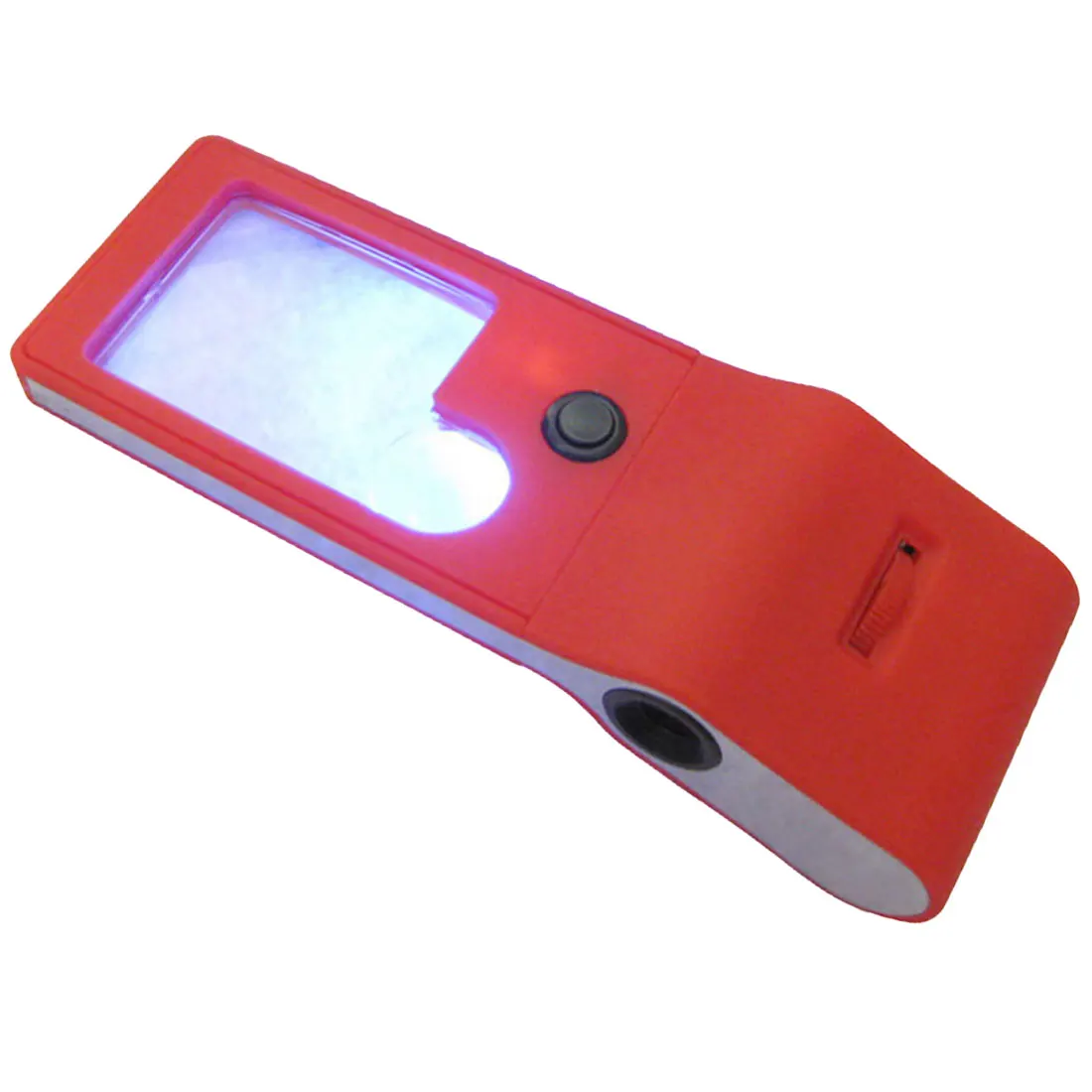 Ручной Мини СВЕТОДИОДНЫЙ Карманный Лупа 3X 10X Лупа 55X микроскоп Лупа и УФ-светильник увеличительное стекло с 6 светодиодный - Цвет: Red