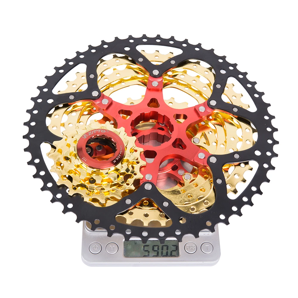 ZTTO Bicycle 11S Cassette 11-50t Freewheel MTB Mountain Bike Black GOLD Golden 11Speed Wide Ratio Flywheel for K7 XO1 XX1 M9000