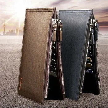 

2019 Men's Wallet Leather Credit Card Holder RFID Blocking Zipper Pocket New