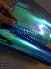 30 cm x 10 m Rotolo di Luce Blu Camaleonte Tinta Del Faro Del Cinema Auto Fanale Posteriore Nebbia Del Vinile PROTWRAPS NEO CHROME Faro colorazione